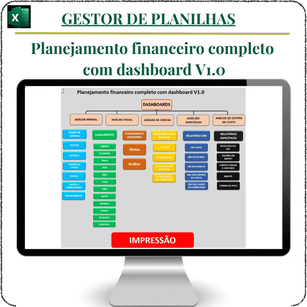 Planejamento financeiro completo com dashboard V1.0