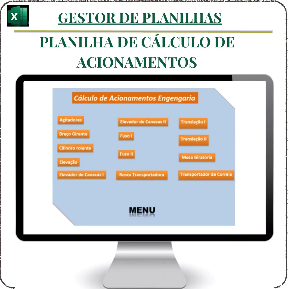 Planilha de Cálculo de Acionamentos em Excel