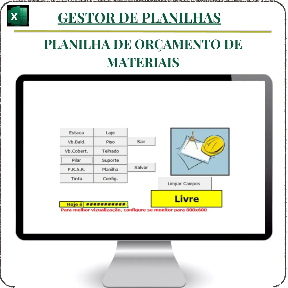 Planilha de Orçamento de Materiais para Obra Civil em Excel