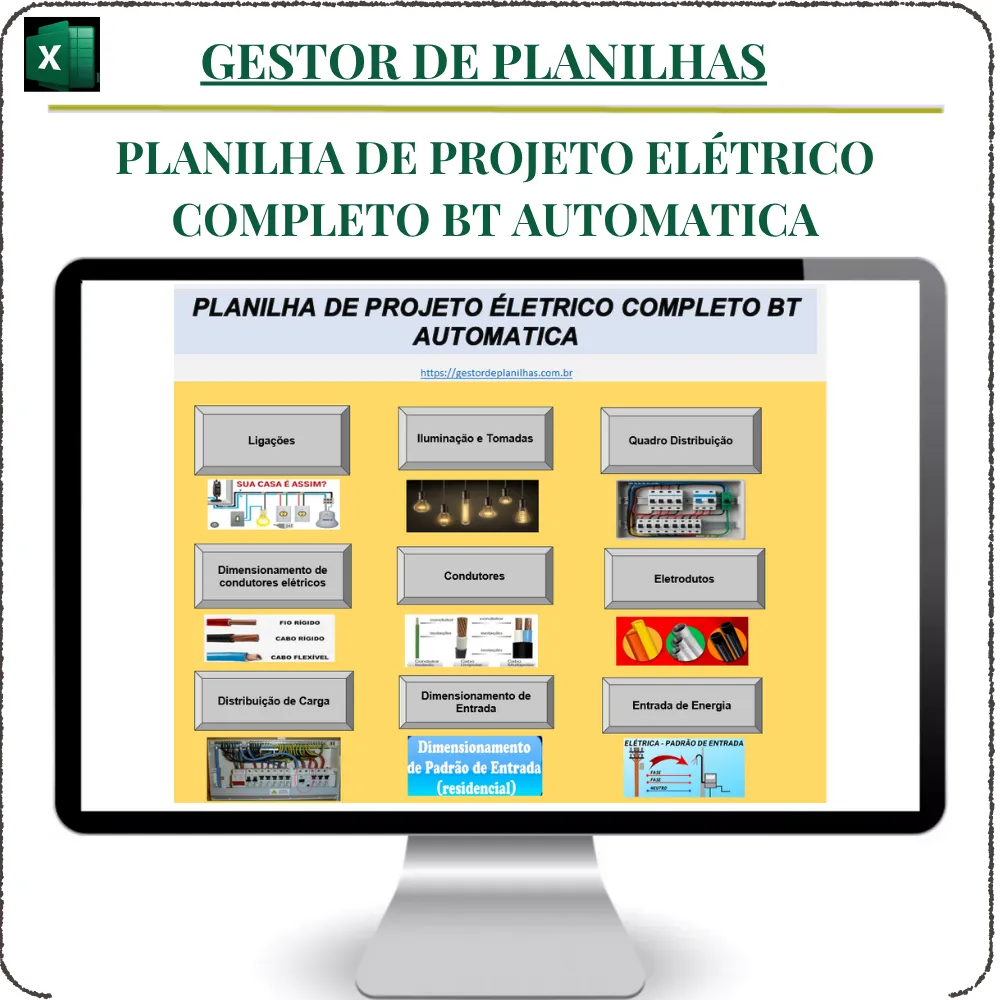 Planilha de Projeto Elétrico Residencial Completa em Excel