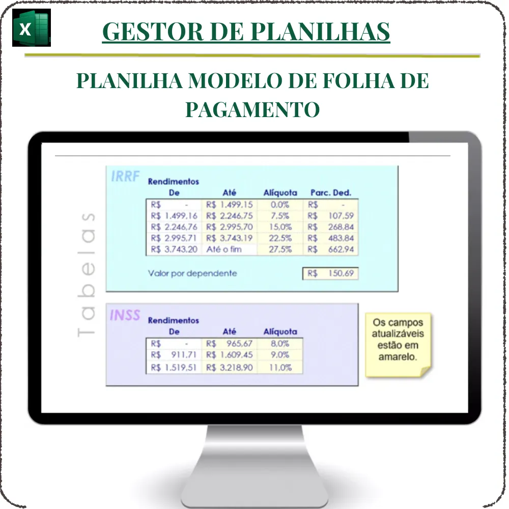 Planilha Modelo de Folha de Pagamento em Excel