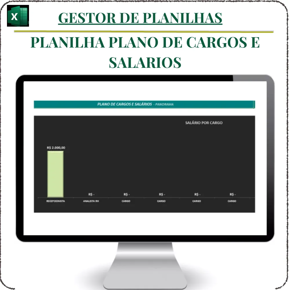 Planilha Plano de Cargos e Salarios em Excel