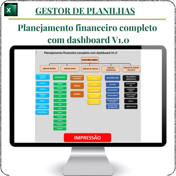 Planejamento financeiro completo com dashboard V1.0