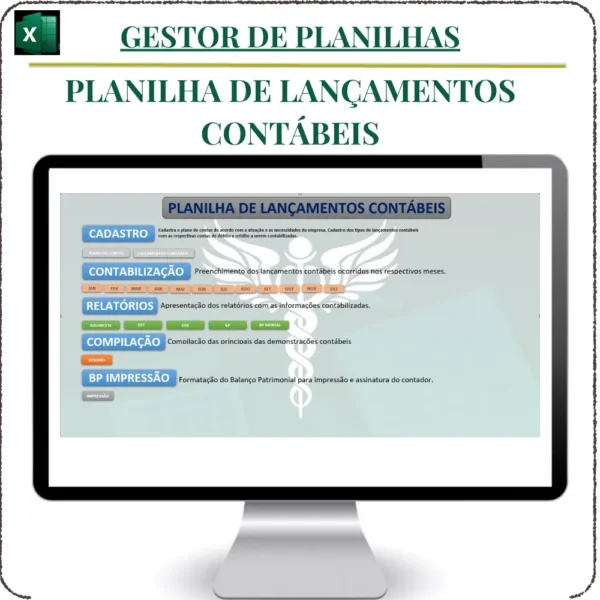 Planilha de Lançamentos Contábeis em Excel