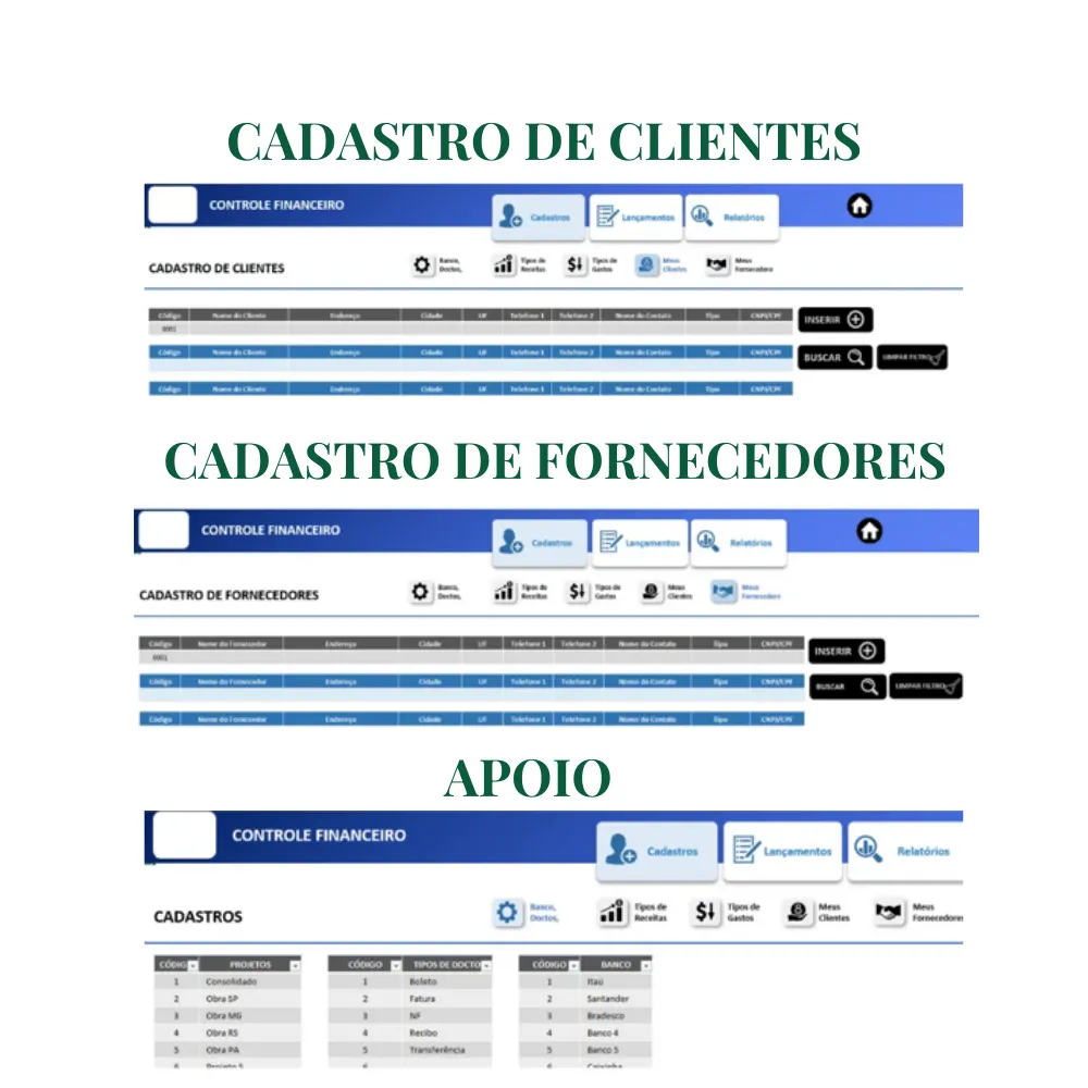 Planilha de Controle Financeiro Empresarial com Dashboard em Excel - Imagem 2