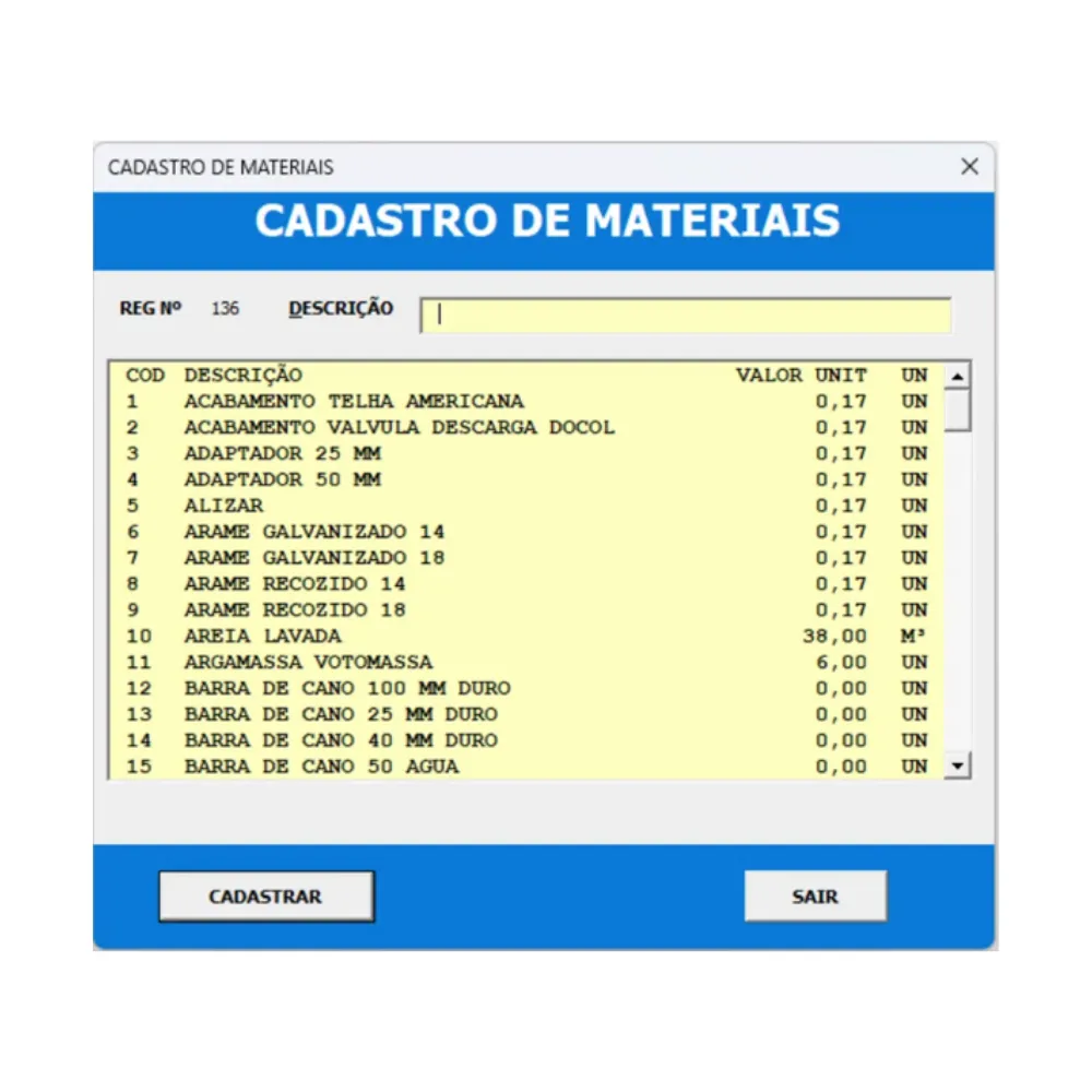 Planilha de Controle de Obras para Construção em Excel - Imagem 3
