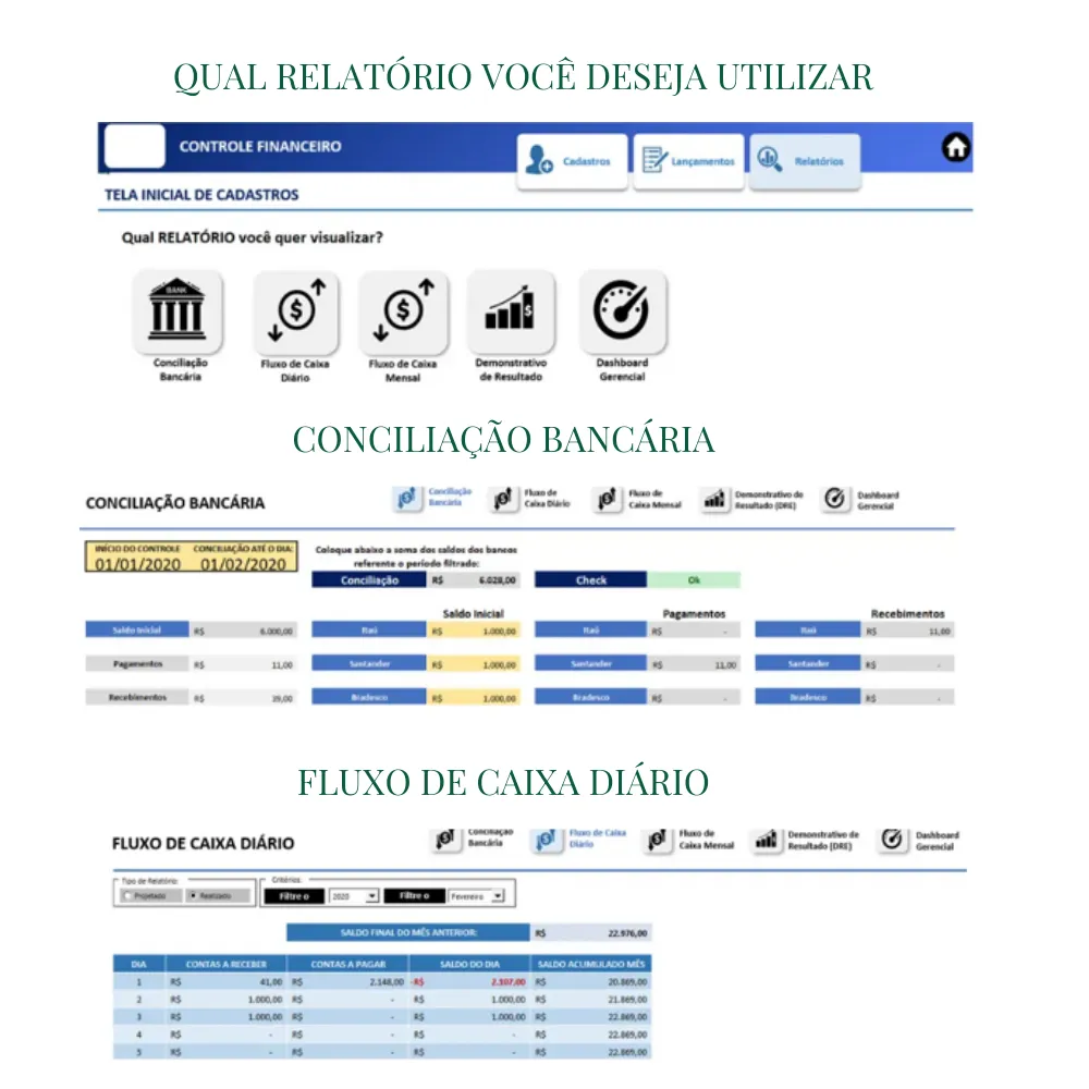 Planilha de Controle Financeiro Empresarial com Dashboard em Excel - Imagem 4