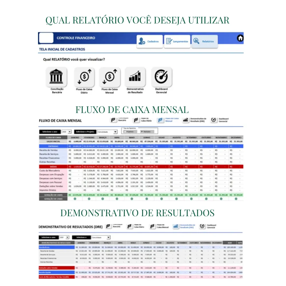 Planilha de Controle Financeiro Empresarial com Dashboard em Excel - Imagem 5