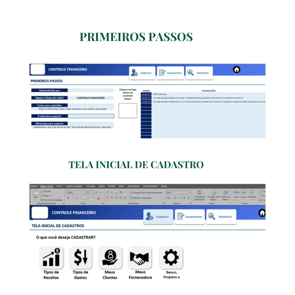 Planilha de Controle Financeiro Empresarial com Dashboard em Excel - Imagem 7
