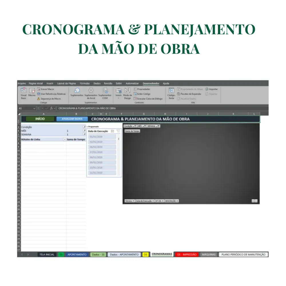 Planilha de gestão da manutenção - PCM Completa em Excel - Imagem 11