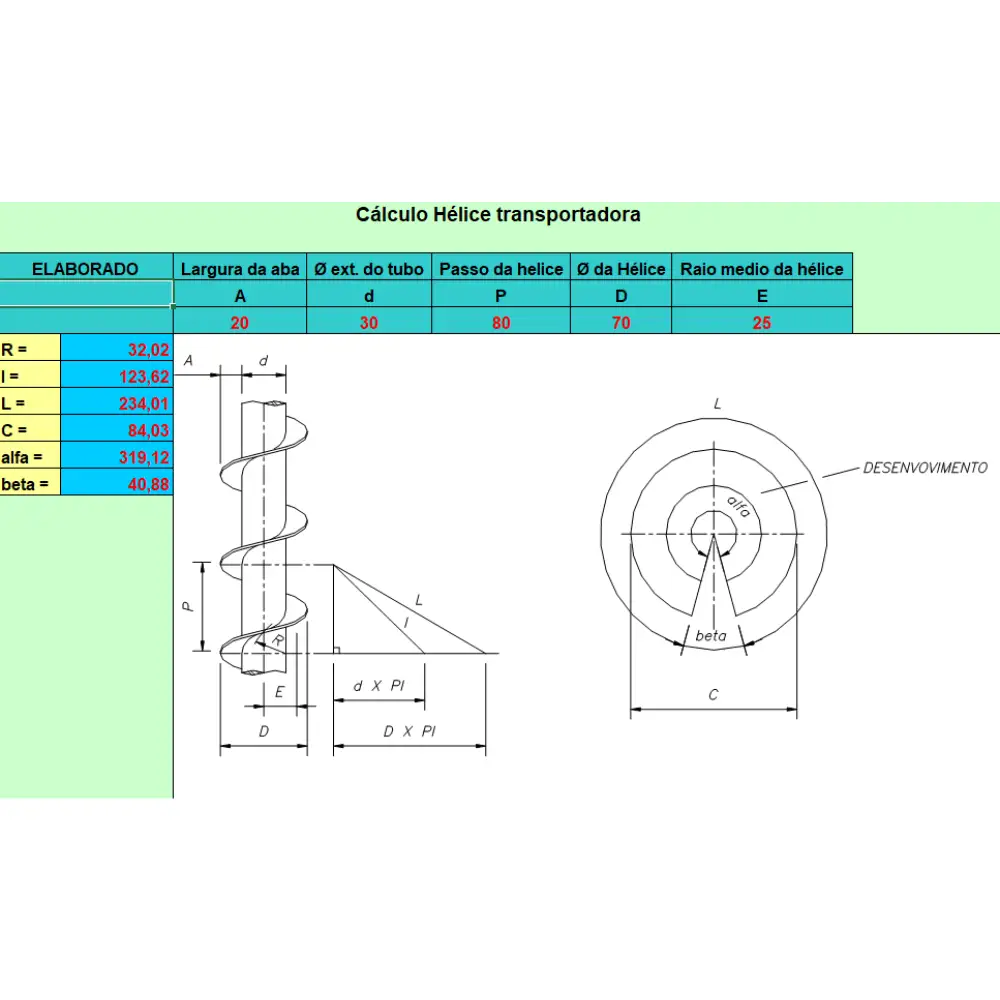 Planilha para Cálculos de caldeiraria em Excel - Imagem 4