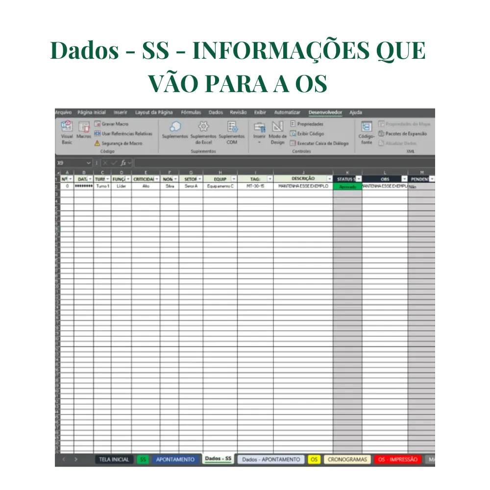 Planilha de gestão da manutenção - PCM Completa em Excel - Imagem 10