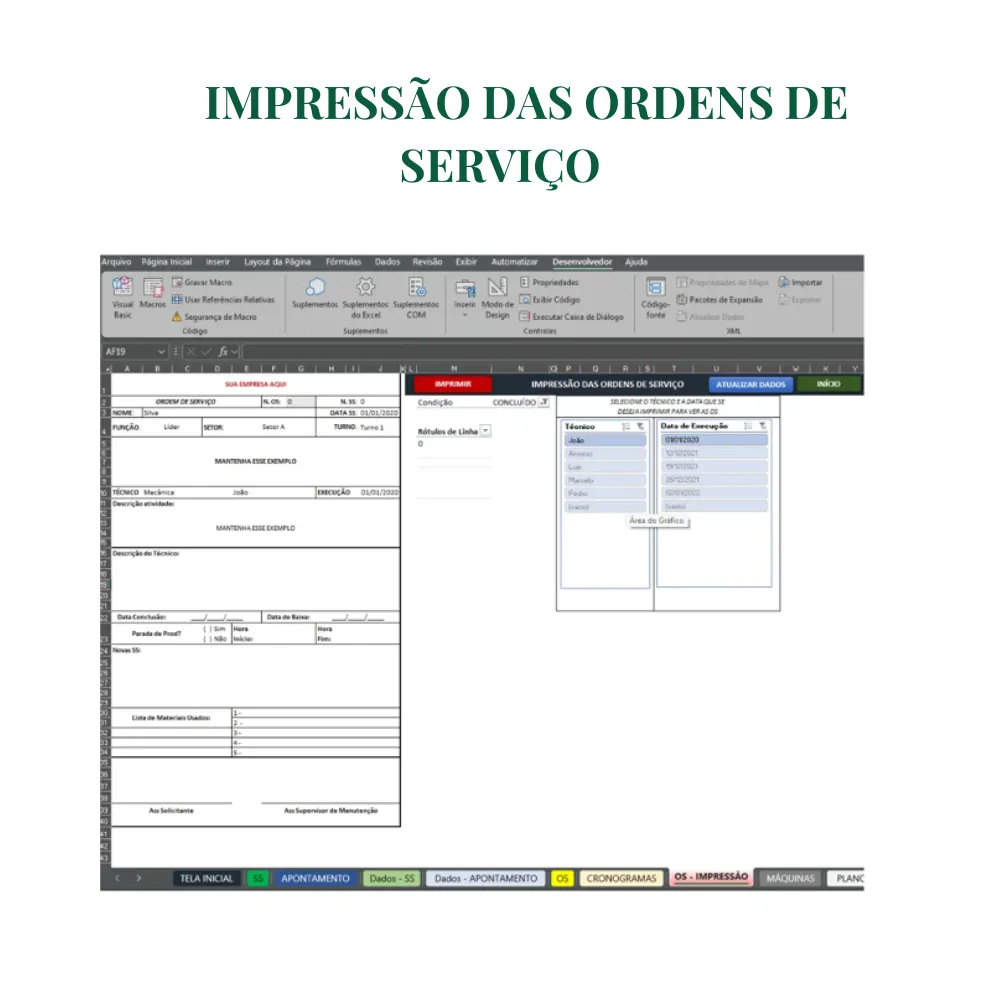 Planilha de gestão da manutenção - PCM Completa em Excel - Imagem 6